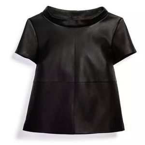 Bold leather T-shirt